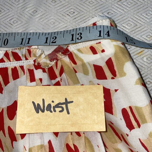 Think Tank Floral Lattice Cut Out Hem Pleated Side Zip A Line Cottagecore Sz 10 - Picture 6 of 14